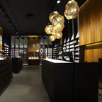 AstraLume | Geometric Round Pendant Lamp In Electrolytic Metal