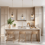 Solmere Nordic Glass Pendant Light With Fluted Stripe Glow LED