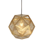 AstraLume | Geometric Round Pendant Lamp In Electrolytic Metal