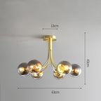 Lumenara Amber Glass Pendant Light With Soft Glow