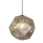 AstraLume | Geometric Round Pendant Lamp In Electrolytic Metal