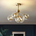 Lumenara Amber Glass Pendant Light With Soft Glow