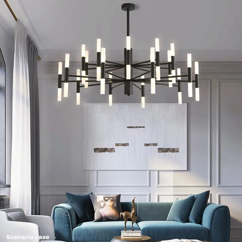 AstraGrid Nova Matrix LED Chandelier for Modern Interiors