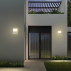 TerraGlow Outdoor LED Lamp With Borosilicate Glass Diffuser Cement and Iron IP65