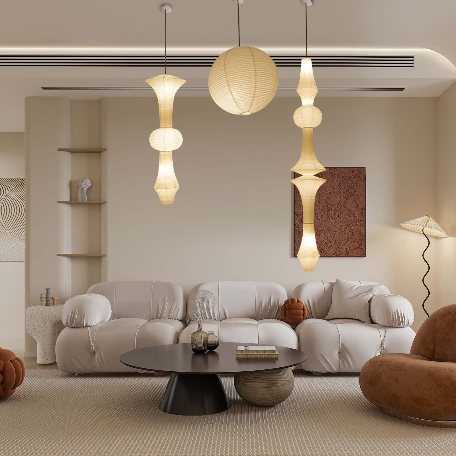 LyraCrest Sculpted Pendant Lights for Living Spaces