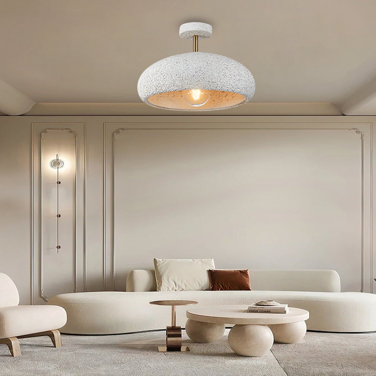 NovaLume Halo Ceiling Light With Speckled Finish Texture