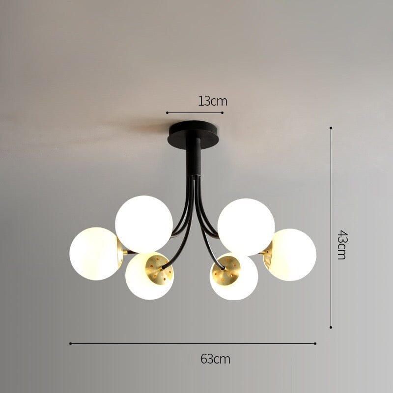Lumenara Amber Glass Pendant Light With Soft Glow