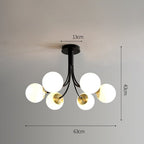 Lumenara Amber Glass Pendant Light With Soft Glow