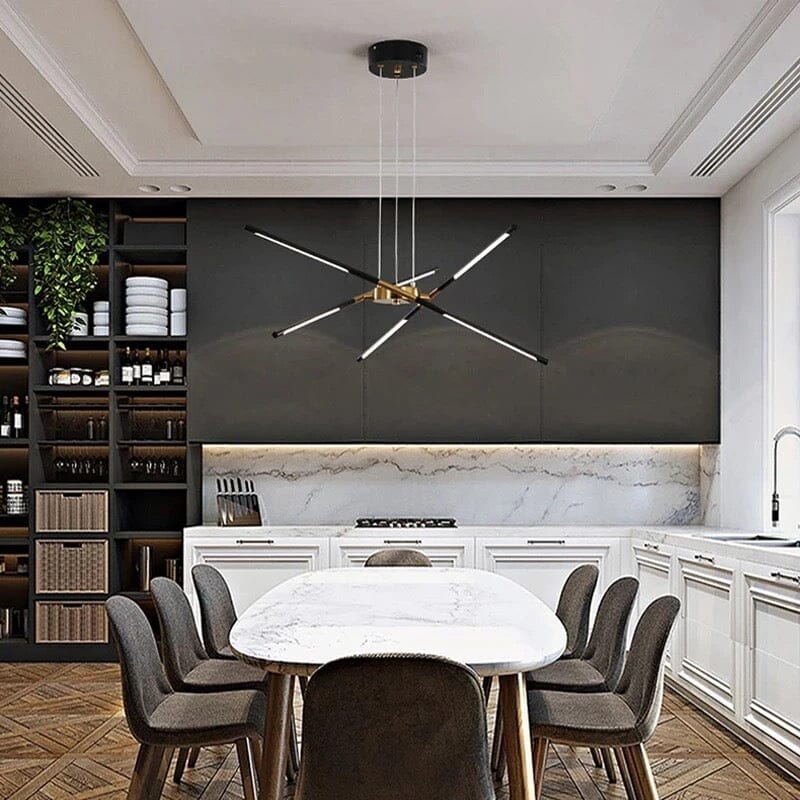 Nexa Angular Iron Chandelier Elite Lighting Fixture