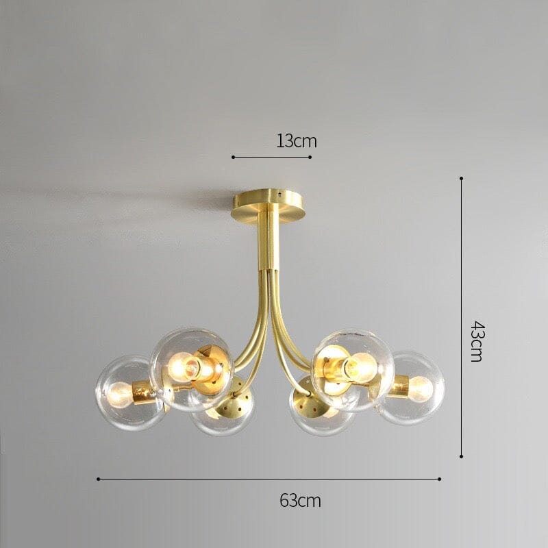 Lumenara Amber Glass Pendant Light With Soft Glow