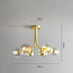 Lumenara Amber Glass Pendant Light With Soft Glow