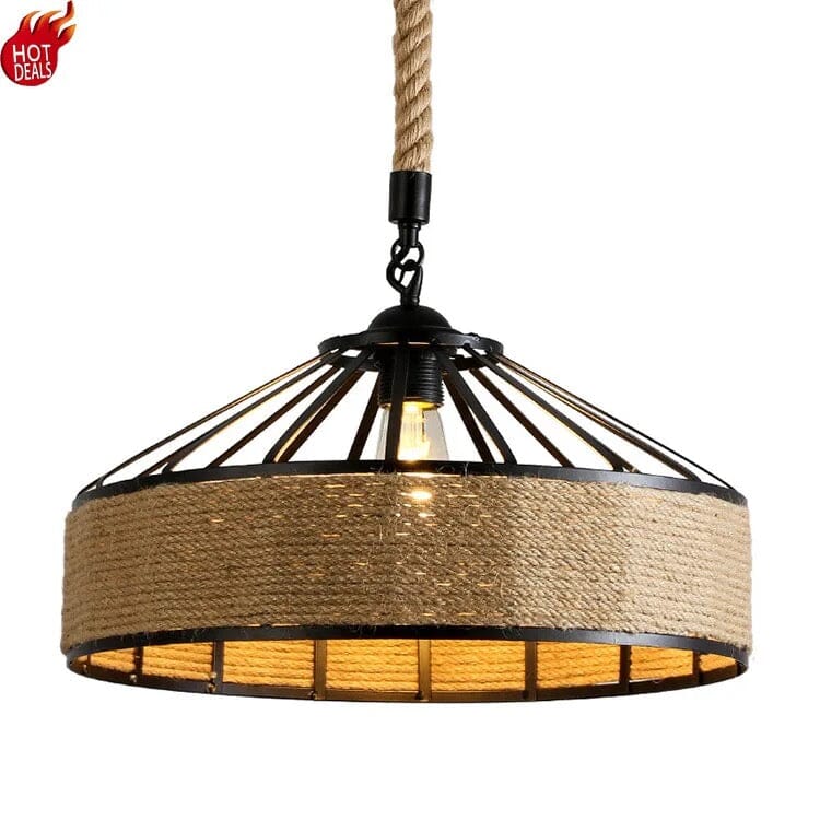 Ropehaven Pendant Light With Vintage Distressed Metal Shade