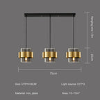 Aurelia Noir Brass Glass Chandelier With Smoke Glass Shades