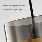 Aurelia Noir Brass Glass Chandelier With Smoke Glass Shades