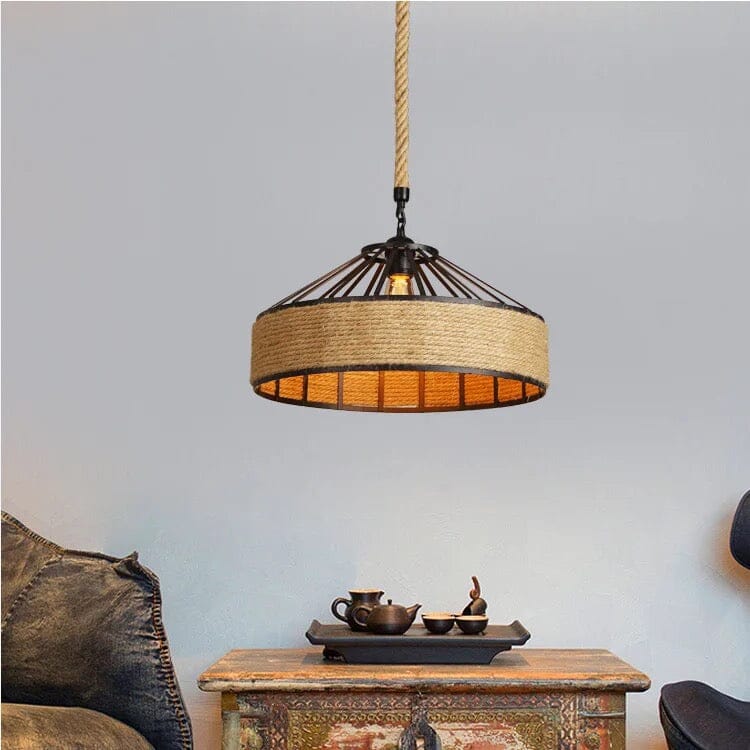 Ropehaven Pendant Light With Vintage Distressed Metal Shade