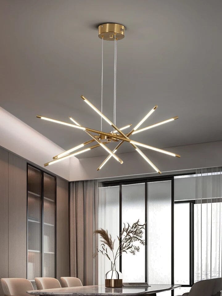 Nexa Angular Iron Chandelier Elite Lighting Fixture