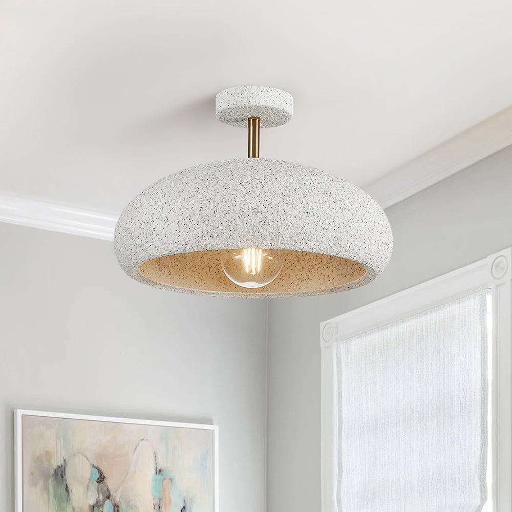 NovaLume Halo Ceiling Light With Speckled Finish Texture
