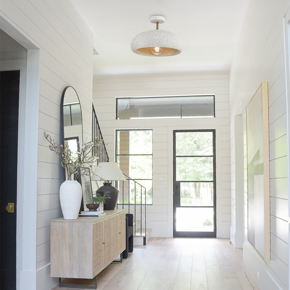 NovaLume Halo Ceiling Light With Speckled Finish Texture