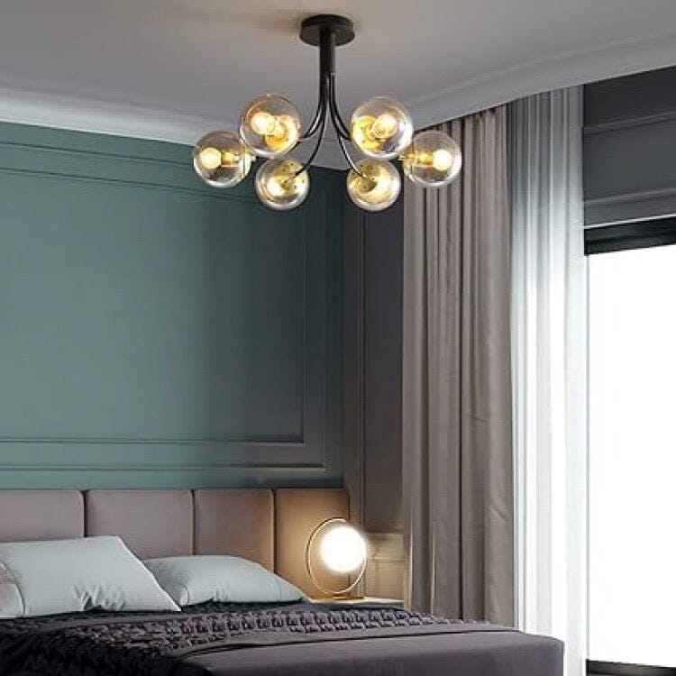 Lumenara Amber Glass Pendant Light With Soft Glow