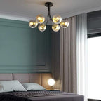 Lumenara Amber Glass Pendant Light With Soft Glow