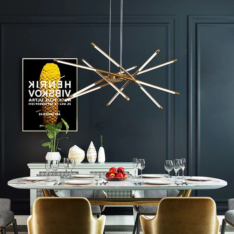 Nexa Angular Iron Chandelier Elite Lighting Fixture
