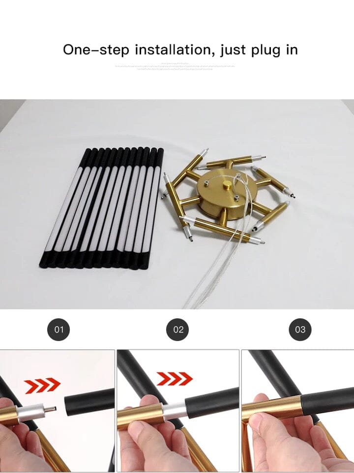 Nexa Angular Iron Chandelier Elite Lighting Fixture