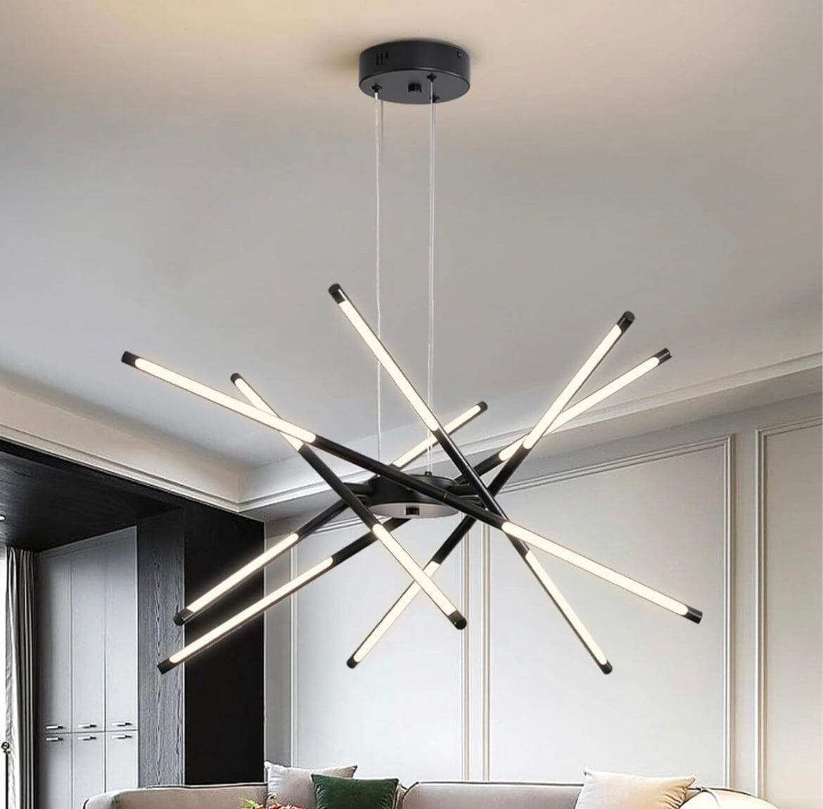 Nexa Angular Iron Chandelier Elite Lighting Fixture