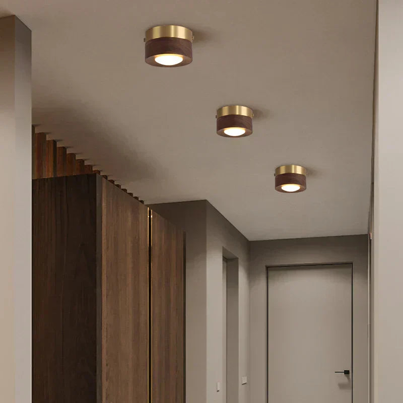 SylvaLume Walnut LED Ceiling Light Soft Ambient Glow