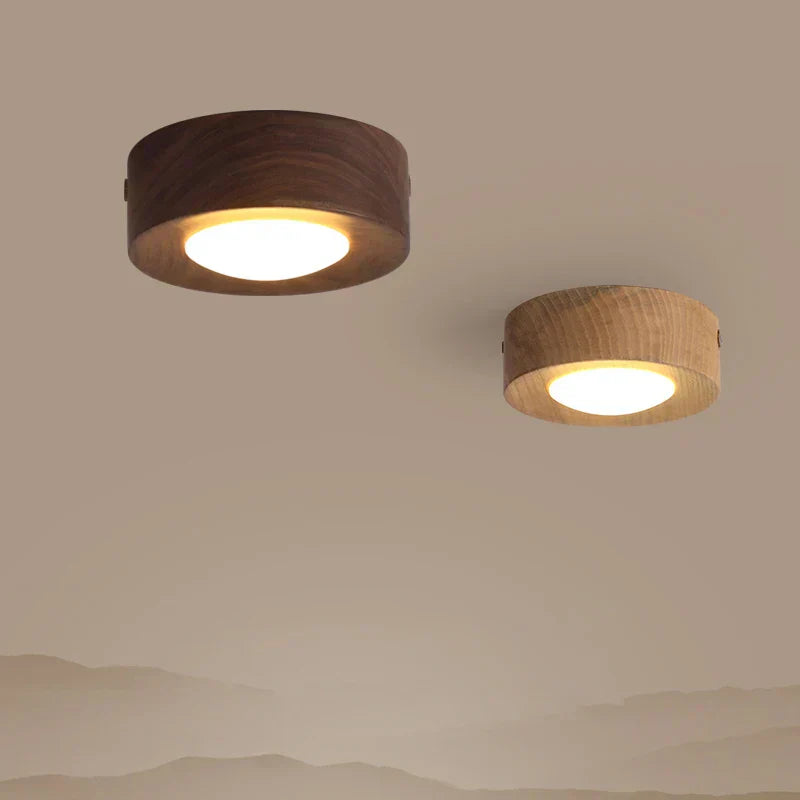 SylvaLume Walnut LED Ceiling Light Soft Ambient Glow