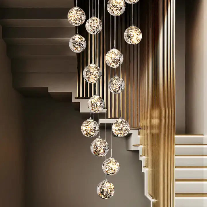 AstraLume Bubble Glass LED Ceiling Chandelier Light