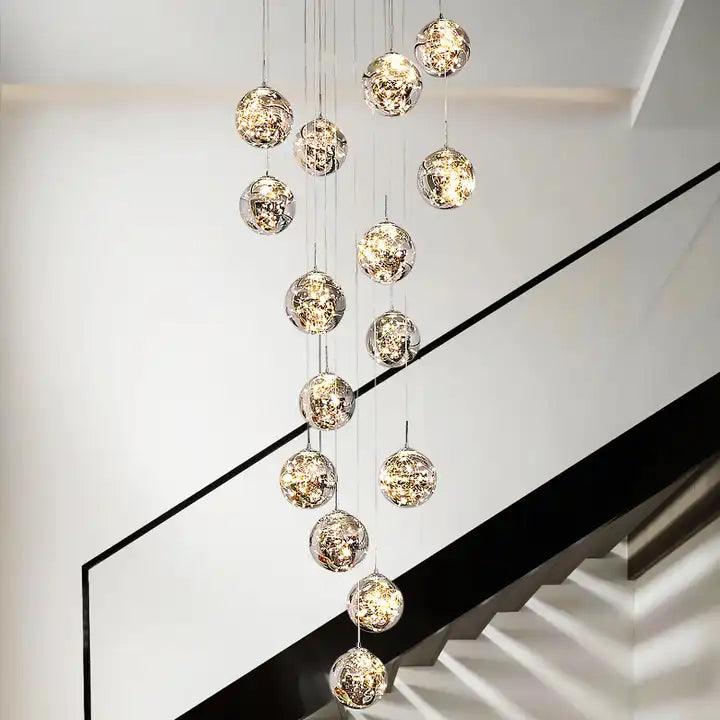 AstraLume Bubble Glass LED Ceiling Chandelier Light