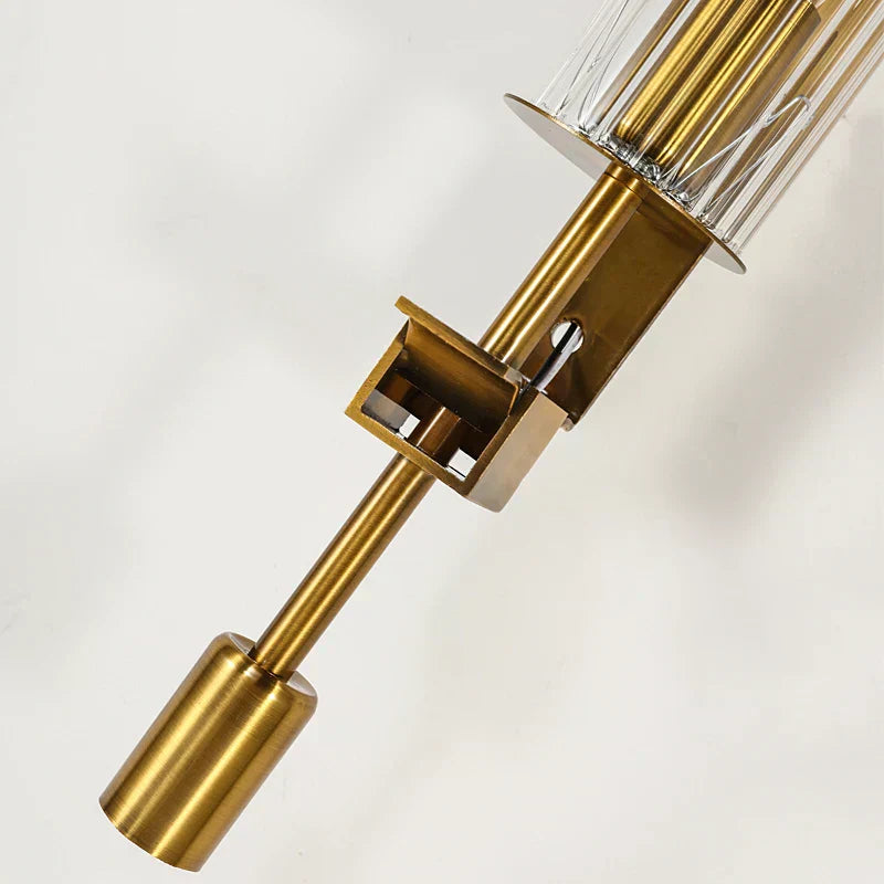 Aurelo Wandleuchte | Edison Rippenglaszylinder, Kupferbasis