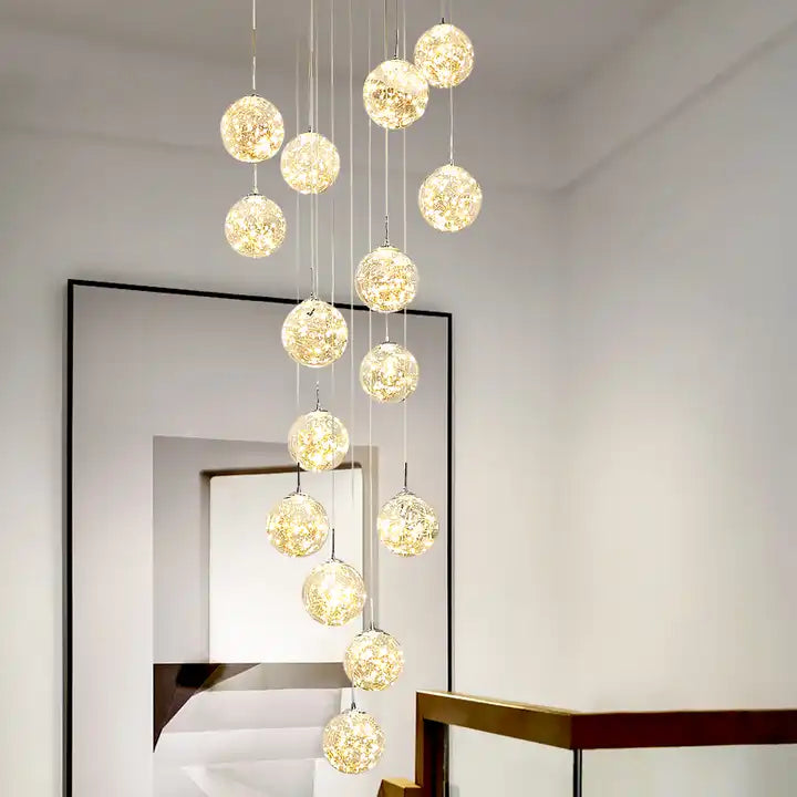 AstraLume Bubble Glass LED Ceiling Chandelier Light