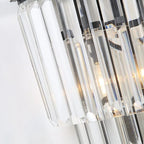 Lyra Crystal Wall Light in Brushed Stainless Steel Finish