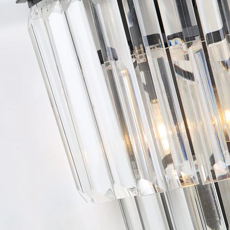 Lyra Crystal Wall Light in Brushed Stainless Steel Finish