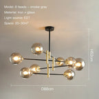 Auralis Kronleuchter Schwarz und Gold Verstellbare Deckenleuchte