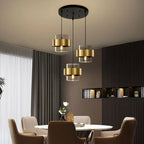 Aurelia Noir Brass Glass Chandelier With Smoke Glass Shades