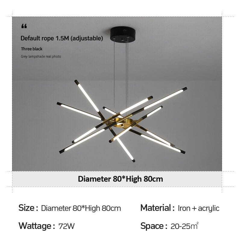 Nexa Angular Iron Chandelier Elite Lighting Fixture