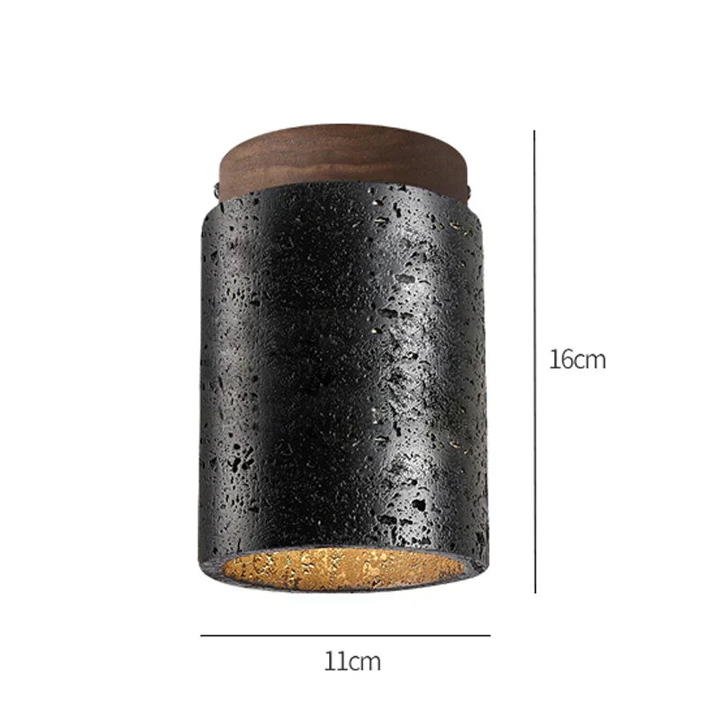 Aurora Marmor- und Holz-LED-Lampe Aufputzleuchte von Vrimlie