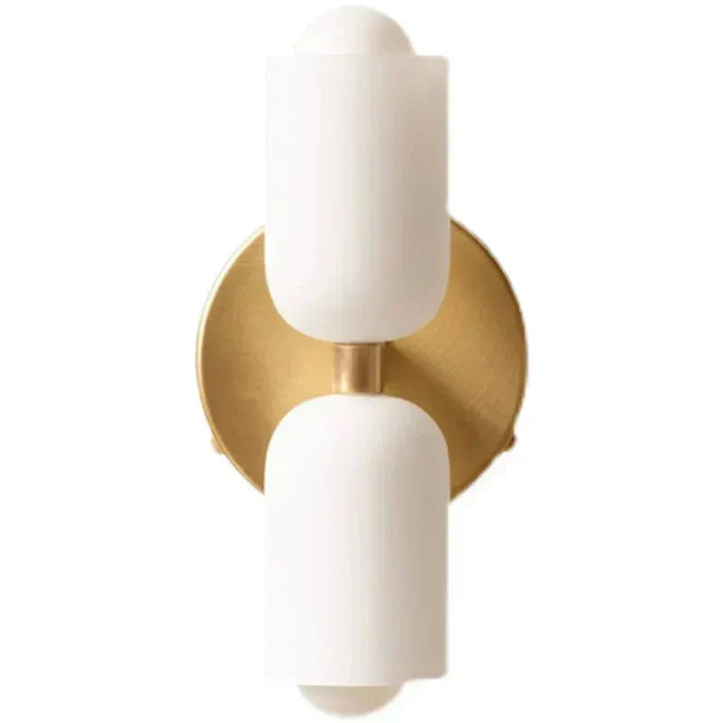 NovaLume Matte White Wall Light With Creamy Glow LED Two Bulbs Included