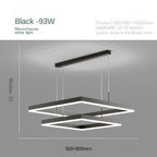 Geometric Square Pendant Chandelier With Contemporary Glow