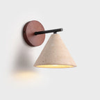 AeroLux Sconce Yellow Travertine Wood Wall Light LED E27