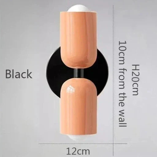 NovaLume Warm Glow Two-Light LED Wall Lamps for Home