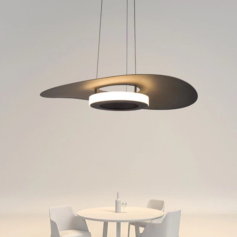 NovaLume LED Round Aluminum Pendant Light With Glass Shades