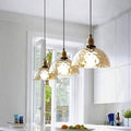 Luminara Vintage Amber Glass Pendant Lamp With Warm LED Glow