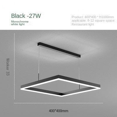 Geometric Square Pendant Chandelier With Contemporary Glow