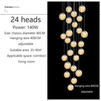 AstraLume Bubble Glass LED Ceiling Chandelier Light