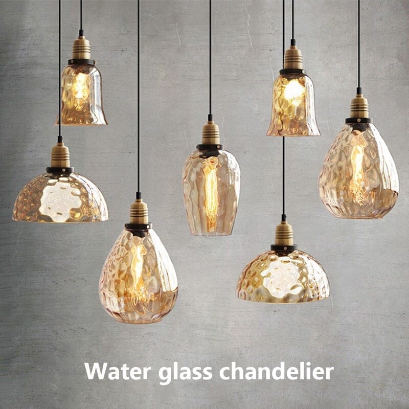Luminara Vintage Amber Glass Pendant Lamp With Warm LED Glow