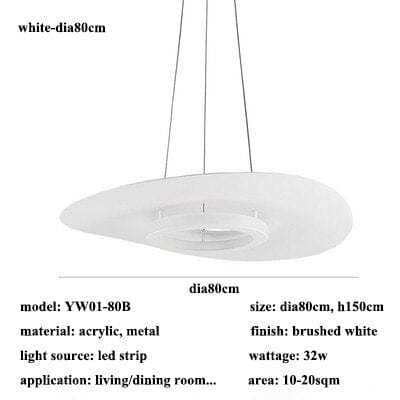 NovaLume LED Round Aluminum Pendant Light With Glass Shades