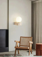 StoneLume Wall Lamp by Ardentia With Frosted Glass Shade and G9 LED